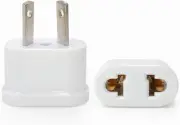 2Pcs Universal Power Adapter Travel Adaptor 2 pin AU Converter US/UK/EU to AU