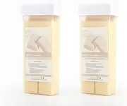 Professional Roll-On Soft Wax For Rolling Wax Heater Waxing Warmer Depilatory Hair Removal (White Chocolate 2x100g)