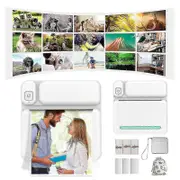 Mini 57mm Thermal Printers with Wireless Connectivity for Android and iOS Mobiles by Flye1984 Blue
