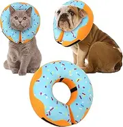 Recovery Donut Collar for Dogs & Cat,Inflatable Dog Cone Collar Alternative After Surgery,Soft Dog Cone for Large Medium Small Dog,Adjustable Dog Neck Donut Collar(Blue,Medium)