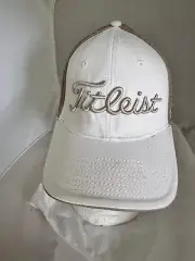 Titleist Hat Golf Baseball New Pro V1 FJ Tan White S M Cap Small Medium