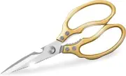 AWINJOY Kitchen Scissors Heavy Duty Sharp Kitchen Shears Dishwasher Safe Gold