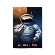 We Need You Space NASA Science Wall Art