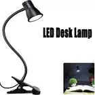 Flexible Clamp Clip On LED Light Reading Table Desk Bed Bedside Night Lamp