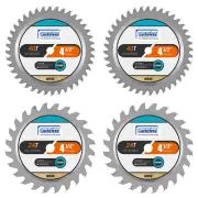 4-Pack 4-1/2 Inch 24T&40T with 3/8 Inch Arbor TCT Circular Saw Blade for Cutting