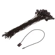 140Pcs Nylon Hang Tag String 6.7Inch Snap Lock Pins Loop Price Tag Dark coffee