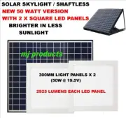 SOLAR SKYLIGHT 50W 300 MM X 2 LED PANELS SQUARE /PATIOS/ALFRESCO/KITCHENS/WAL...