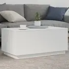 Coffee Table with LED Lights White