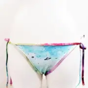 NEW WILDFOX Swim Space Cadet Reversible Classic String Bikini Bottom- 60% OFF