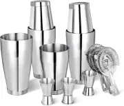 Cocktail Set Bartender Kit, 12 Pcs Drink Shaker with Strainer Bartending Martini