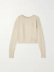 [Les Tien] Les Tien - Cotton-jersey Sweatshirt - Ivory - small small Ivory
