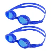 2PK Arena Junior X-Lite Swim Anti-Fog Adjustable Goggles Silicone 2-5y Kids Blue