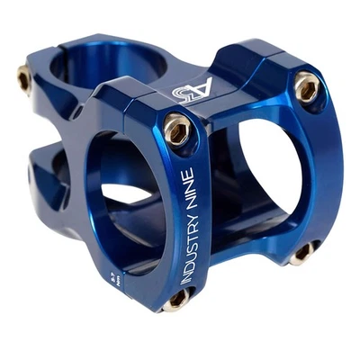 Industry Nine A35 Stem - 32mm, 35mm Clamp, +/-5, 1 1/8", Aluminum, Blue