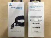 AT&T Android USB-A to Micro-USB 10FT Braided Charge & Sync Cable in Black