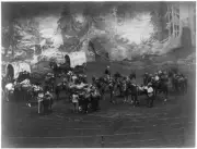 Photo:Riders & horses in Buffalo Bill Cody's troop