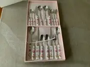 Porcelain Chinese style flatware Set for two chopstick fork spoon knives new
