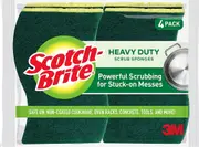 Pack of 4 Scotch-Brite Heavy Duty Scrub Sponge Foam Scrub Kitchen Cleaner
