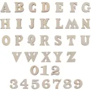 204PCS Wooden Letters Numbers Alphabet Numbers Craft Alphabet Learning Toys