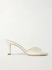 [Jimmy Choo] Jimmy Choo - Skye 70 Satin Mules - Ivory - IT37 IT 37 Ivory