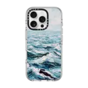 iPhone 16 Pro Clear Case MagSafe Compatible Deep Blue Sea