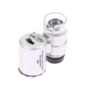 60X Portable Lighted Microscope Mini Magnifying Glass Handheld Jeweler Magnifier