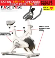 White Fitness Spin Bike Exercise Home Gym Flywheel Commercial Cycling Indoor