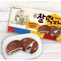 在飛比找蝦皮購物優惠-LOTTE樂天 巧克力年糕派 210g 🇰🇷韓國QQ麻糬年糕