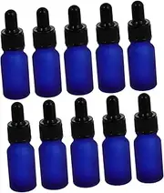 SAFIGLE 10Pcs Frosted Glass Essential Oil Dropper Bottle Creative Liquid Dispenser for Travel Leak Design for Measuring and Dispensing Oils
