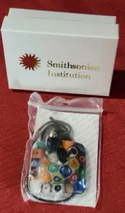 Smithsonian Institute Italian Art Millefiori Murano Art Glass Pendant Necklace