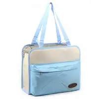 在飛比找PChome24h購物優惠-BabyBabe 實用親子外出袋(媽媽袋)-水藍