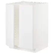 METOD base cabinet for sink + 2 doors, white/Ringhult white, 60x60x80 cm