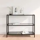 Clear Glass Bookshelf Display Storage Bookcase Book Cabinet Shelf Shelving Black