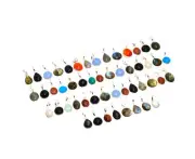 WHOLESALE 51PC 925 SOLID STERLING SILVER SUNSTONE MIX STONE PENDANT LOT E709