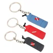 Adventurous Key Rings Unique Air Cylinder Keychain PVC Texture for Fan