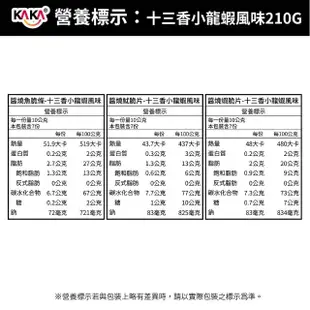 【KAKA】海洋燒 210g 十三香小龍蝦風味/金沙蝦球風味 任選2包組(團購美食/餅乾/洋芋片/醬烤/蝦餅)