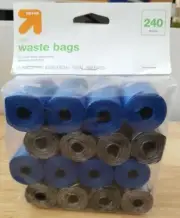 NEW Up&Up Refil Bags 16 Rolls - 15 Bags Each - Total 240 Bags