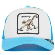 Mo' Bizness Monkey Hat Goorin Bros Kids' Trucker Snapback Cap Kid's Light Blue