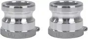 2 Pcs Aluminum Cam Lock Fittings 2" Male Adapter X Female NPT Thread, Camlock