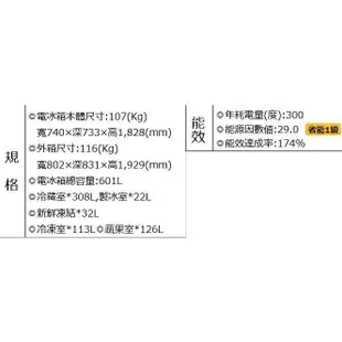 Panasonic國際牌【NR-F607VT-R1】601公升六門變頻冰箱玫瑰金