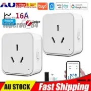 1-4x Tuya WiFi / Zigbee 16A Smart AU Socket Plug Voice Control for Alexa Google