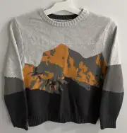 Cat & Jack - Boys Pull Over Knit Sweater Heathered Gray M(8)