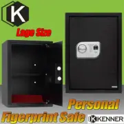 Kenner Personal Electronic Biometric fingerprint Safe Security Box with Code Key