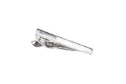 Geoffrey Beene Alligator Clip Dress Tie Bar Men's Formal Tie Clip Silver