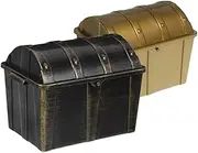 2pcs Vintage Treasure Chest for Plastic Storage Boxes for Pirate Birthday Decorations Classroom Prizes Party Favors and Outdoor Play Activities