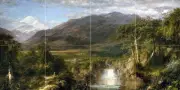 Waterfall in the jungle Tile Mural Kitchen Bathroom Backsplash Marble Ceramic