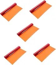 BRIGHTFUFU 5pcs Film Lighting Gels Orange Light Filters Large Cutting Film Sheets High Transparency
