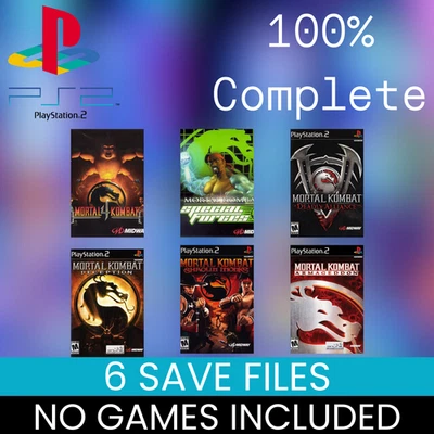 Mortal Kombat PS2 Collection of 100% Memory Card Saves Armageddon Deception