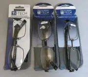 Lot of 3 Foster Grant TI200 BLK TI-TECH +1.25 Reading READERS Glasses TITECH NEW