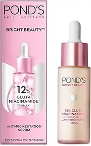 Pond's Bright Beauty Spot-less Glow Serum, Infused with Hyaluronic Acid, Vitamin B3, Gluta-Boost-C, 30ml