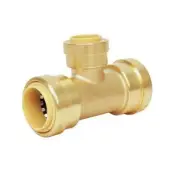 Case of 24 PUSH FIT TEE 1/2 X 1/2 X 1/2 (2 PIECES) - LEAD FREE BRASS U10